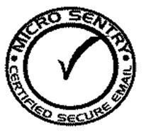 MICROSENTRY CERTIFIED SECURE EMAIL CLICK TO VERIFY