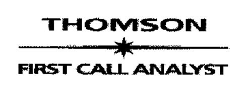 THOMSON FIRST CALL ANALYST