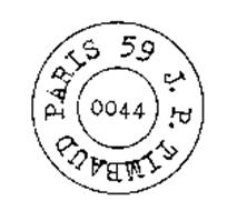 0044 59 J. P. TIMBAUD PARIS