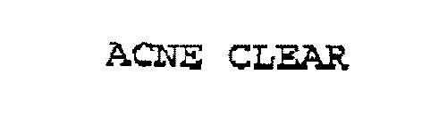 ACNE CLEAR