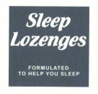 SLEEP LOZENGES FORMULATED TO HELP YOU SLEEP