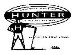 H HUNTER THE #1 RECYCLED GOLF BALL HIT TILL YOU'RE HAPPY RECYCLED GOLF BALLS