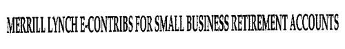 MERRILL LYNCH E-CONTRIBS FOR SMALL BUSINESS RETIREMENT ACCOUNTS