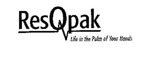 RESQPAK LIFE IN THE PALM OF YOUR HANDS
