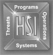 HSI PROGRAMS OPERATIONS SYSTEMS THREATS