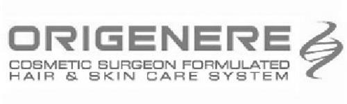 ORIGENERE COSMETIC SURGEON FORMULATED HAIR & SKIN CARE SYSTEM