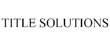 TITLE SOLUTIONS
