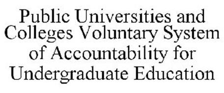 PUBLIC UNIVERSITIES AND COLLEGES VOLUNTARY SYSTEM OF ACCOUNTABILITY FOR UNDERGRADUATE EDUCATION