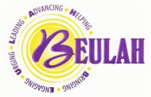 BEULAH · BRINGING · ENGAGING · URGING · LEADING · ADVANCING · HELPING ·