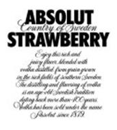 ABSOLUT COUNTRY OF SWEDEN STRAWBERRY ENJOY THIS RICH AND JUICY FLAVOR, BLENDED WITH VODKA DISTILLED FROM GRAIN GROWN IN THE RICH FIELDS OF SOUTHERN SWEDEN. THE DISTILLING AND FLAVORING OF VODKA IS AN AGE-OLD SWEDISH TRADITION DATING BACK MORE THAN 400 YEARS. VODKA HAS BEEN SOLD UNDER THE NAME ABSOLUT SINCE 1879.