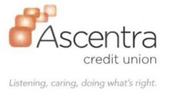 ASCENTRA CREDIT UNION LISTENING, CARING, DOING WHAT'S RIGHT.