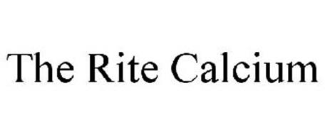 THE RITE CALCIUM
