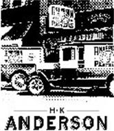 H·K ANDERSON ANDERSON PRETZELS FRESH BAKED PRETZELS EST 1888
