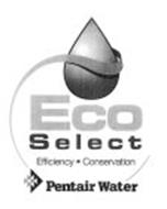 ECO SELECT EFFICIENCY · CONSERVATION PENTAIR WATER