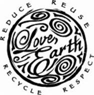 LOVE, EARTH REDUCE REUSE RECYCLE RESPECT