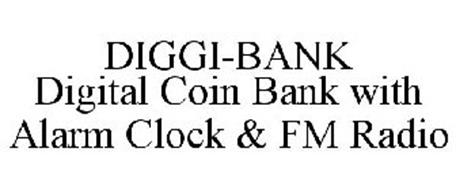 DIGGI-BANK DIGITAL COIN BANK WITH ALARM CLOCK & FM RADIO