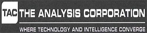 TAC THE ANALYSIS CORPORATION WHERE TECHNOLOGY AND INTELLIGENCE CONVERGE