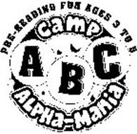 CAMP ALPHA-MANIA ABC PRE-READING FUN AGES 3 TO 5