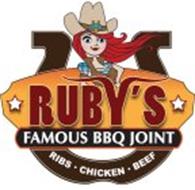 RUBY'S FAMOUS BBQ JOINT RIBS · CHICKEN · BEEF