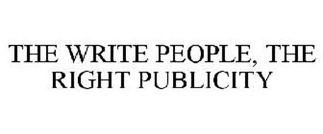 THE WRITE PEOPLE, THE RIGHT PUBLICITY