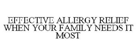 EFFECTIVE ALLERGY RELIEF WHEN YOUR FAMILY NEEDS IT MOST