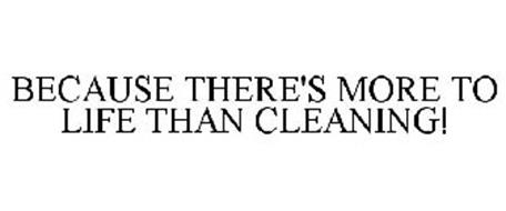 BECAUSE THERE'S MORE TO LIFE THAN CLEANING!