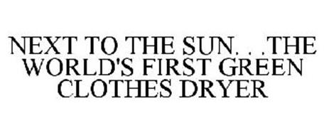 NEXT TO THE SUN. . .THE WORLD'S FIRST GREEN CLOTHES DRYER