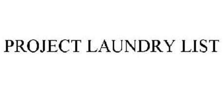 PROJECT LAUNDRY LIST