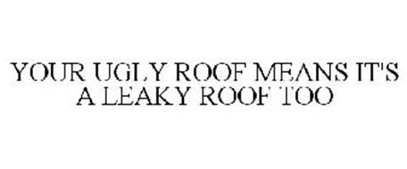 YOUR UGLY ROOF MEANS IT'S A LEAKY ROOF TOO