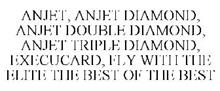 ANJET, ANJET DIAMOND, ANJET DOUBLE DIAMOND, ANJET TRIPLE DIAMOND, EXECUCARD, FLY WITH THE ELITE THE BEST OF THE BEST