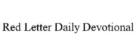 RED LETTER DAILY DEVOTIONAL