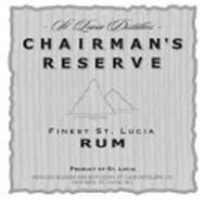 ST. LUCIA DISTILLERS CHAIRMAN'S RESERVE FINEST ST. LUCIA RUM PRODUCT OF ST. LUCIA DISTILLED, BLENDED AND BOTTLED BY: ST. LUCIA DISTILLERS LTD. CASTRIES, ST. LUCIA, W.I.