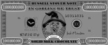 RUSSELL STOVER NOTE 1,000,000,000 IN GOBLINS WE TRUST 1,000,000,000 31 ONE BILLION BOO 10311031 31 NET WT 2 OZ (57 G) WITCHY JACK O