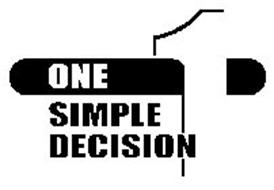 ONE SIMPLE DECISION 1