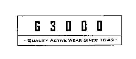 G3000, QUALITY ACTIVE WEAR SINCE 1849