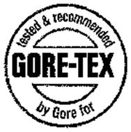 GORE-TEX TESTED & RECOMMENDED BY GORE FOR