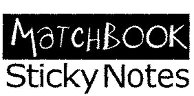 MATCHBOOK STICKY NOTES