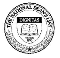THE NATIONAL DEAN'S LIST DIGNITAS FOUNDED 1976
