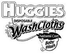 HUGGIES DISPOSABLE WASHCLOTHS WITH NATURAL CARE BABY WASH