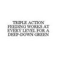 TRIPLE ACTION FEEDING WORKS AT EVERY LEVEL FOR A DEEP-DOWN GREEN