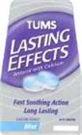 TUMS LASTING EFFECTS ANTACID WITH CALCIUM FAST SOOTHING ACTION LONG LASTING CALCIUM SOURCE MINT ACTI-SOOTHE