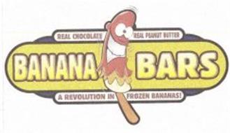 BANANA BARS REAL CHOCOLATE REAL PEANUT BUTTER A REVOLUTION IN FROZEN BANANAS!