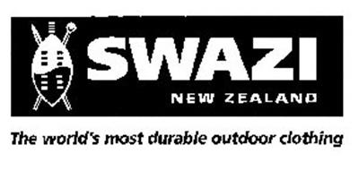 SWAZI NEW ZEALAND THE WORLD'S MOST DURABLE OUTDOOR CLOTHING