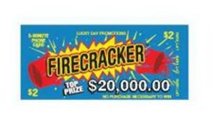 6-MINUTE PHONE CARD LUCKY DAY PROMOTIONS $2 FIRECRACKER TOP PRIZE 20,000.00 NO PURCHASE NECESSARY TO WIN LIFT HERE