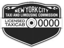 NEW YORK CITY TAXI AND LIMOUSINE COMMISSION LICENSED TAXICAB 0000