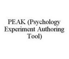 PEAK (PSYCHOLOGY EXPERIMENT AUTHORING TOOL)