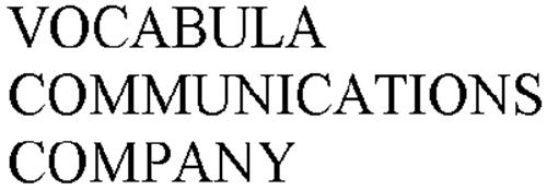VOCABULA COMMUNICATIONS COMPANY