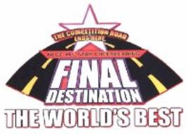 FINAL DESTINATION THE WORLD'S BEST THE COMPETITION ROAD ENDS HERE. NLCC ALL STAR CHEERLEADING
