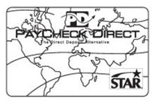 PD PAYCHECK DIRECT THE DIRECT DEPOSIT ALTERNATIVE STAR.