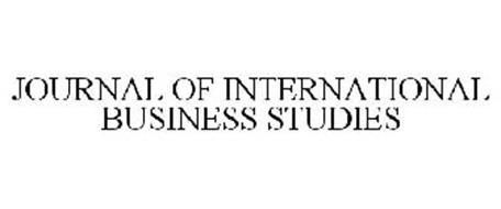 JOURNAL OF INTERNATIONAL BUSINESS STUDIES